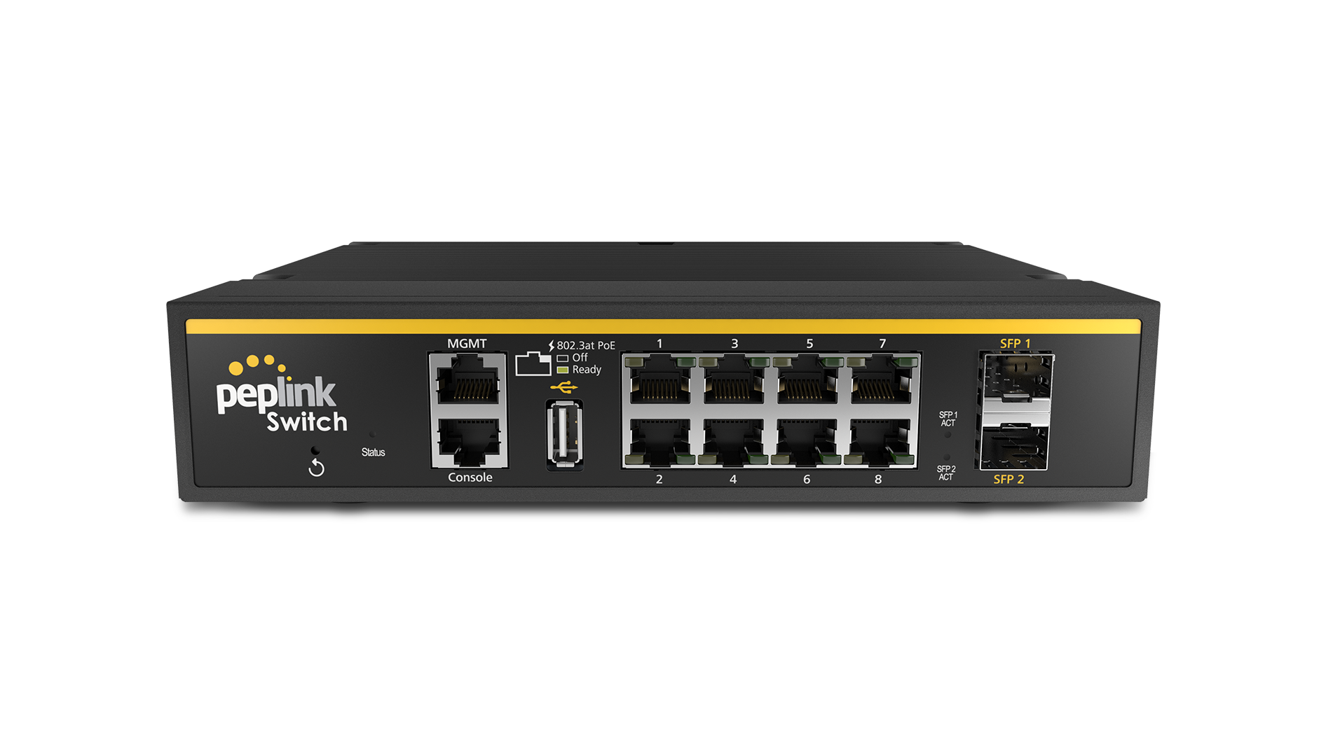 Industrial Grade 8-Port SD Switch for Rugged Environment- Peplink